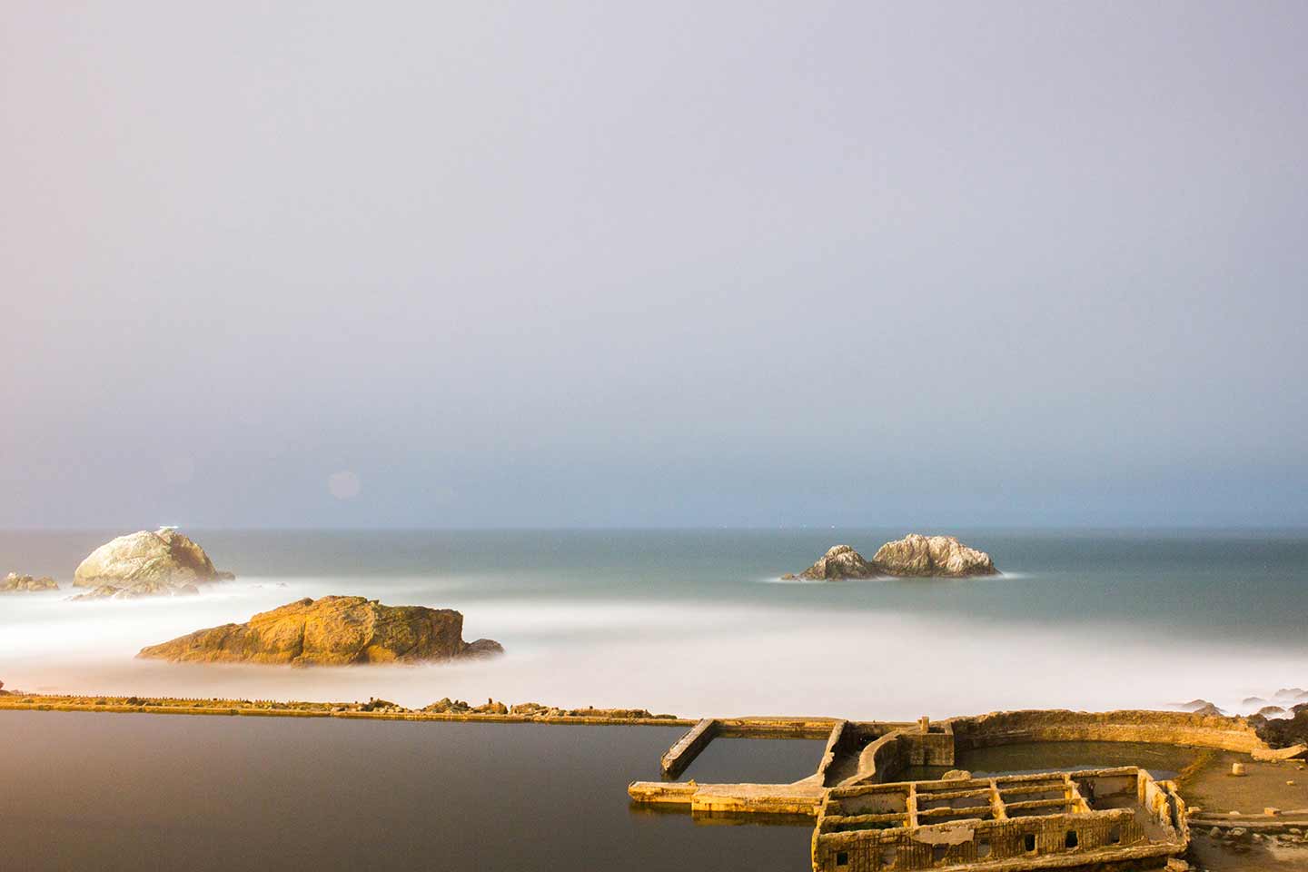 A photo of sutro baths by Adam Morse